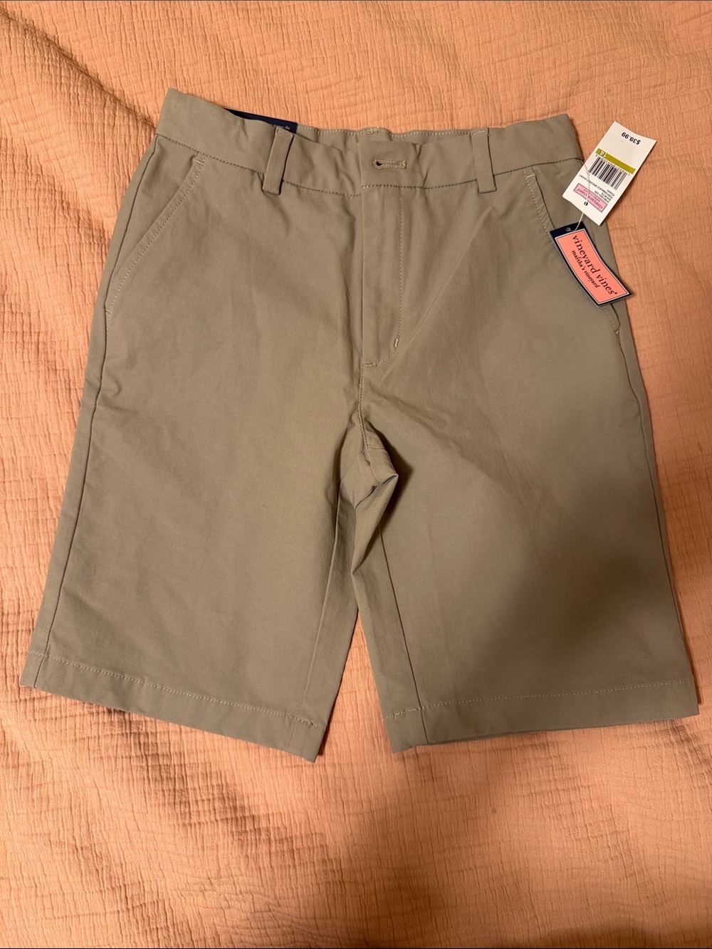 Vineyard Vines boys performance shorts- Khaki